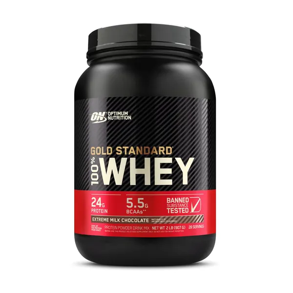 Optimum Nutrition Gold Standard 100% Whey Protein Powder, Extreme Milk Chocolate, 2 Pound (Packaging May Vary) - Extreme Milk Chocolate 2 Pound (Pack of 1)