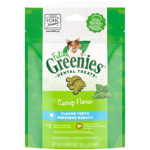 Greenies Feline Dental Cat Treat Catnip Flavour, Adult, 60G Bag, One Size