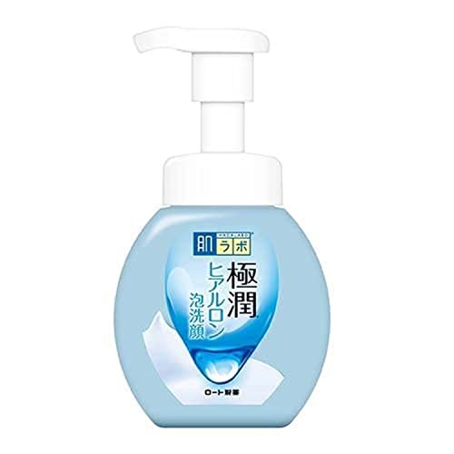 Rohto Hada Labo Gokujyun Hyaluronic Foaming Wash Facial Cleanser 160ml - 160 ml (Pack of 1)