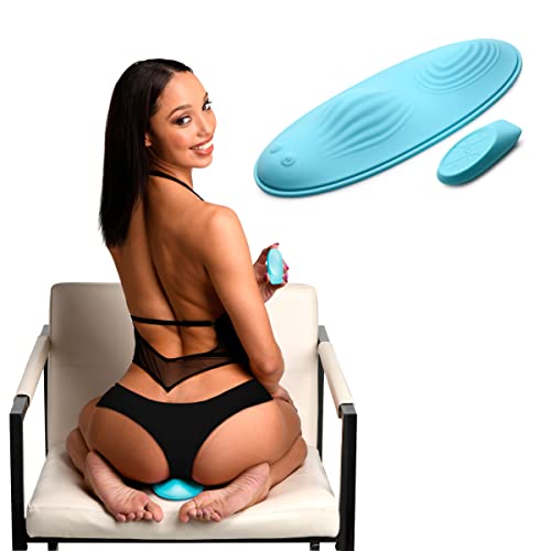 INMI 28X Wave Slider Vibrating Premium Silicone Pad with Remote for Women & Couples. Clitoral Vaginal & Anal Stimulation with 4 Speeds and 7 Patterns of Vibration - Blue - Blue