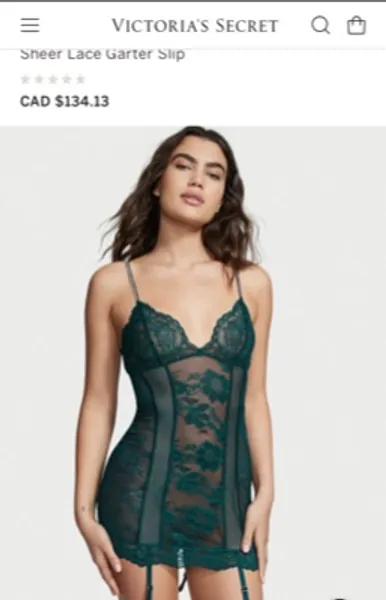 Sheer Lace Garter Slip - Victoria's Secret - vs