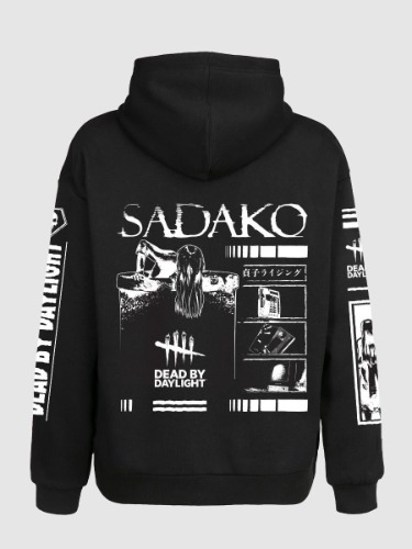 Retro Sadako Hoodie - Black | 2XL