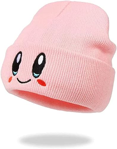JILANI HANDICRAFT - Kirby Beanie Adult Size Anime Hat Accessory Kawaii, Medium-Large - Medium - Pink