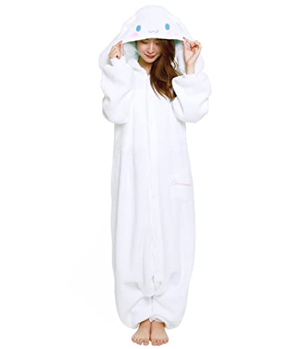 SAZAC Kigurumi - Cinnamoroll - Onesie Jumpsuit Halloween Costume - One Size - White