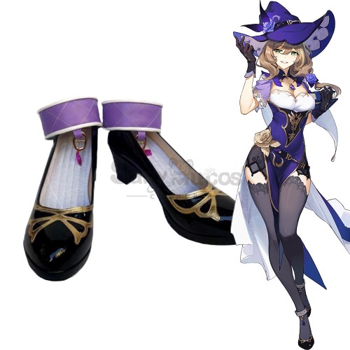 【In Stock】Game Genshin Impact Cosplay Lisa Cosplay Shoes - 41