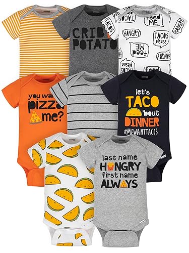 Onesies Brand baby-boys 8-pack Short Sleeve Mix & Match Bodysuits - 3-6 Months Bear