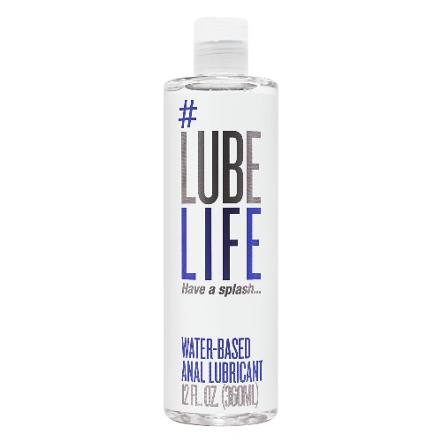 LubeLife Water-Based Anal Lubricant, Personal Backdoor Lube for Men, Women and Couples, Non-Staining, 12 Fl Oz