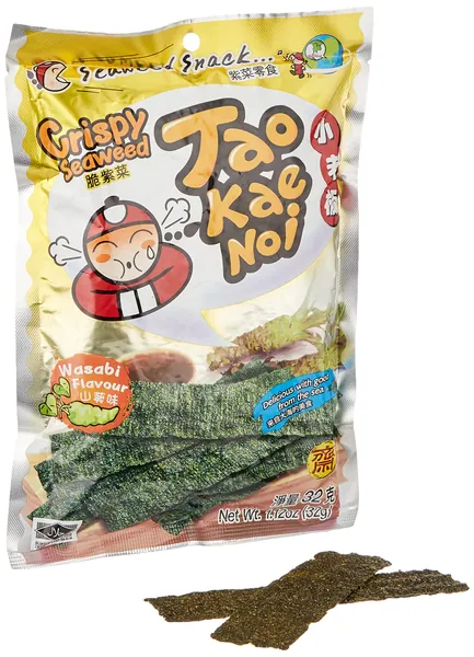 Taokaenoi Crispy Seaweed Snack Wasabi (Algensnack), 32 g - Wasabi