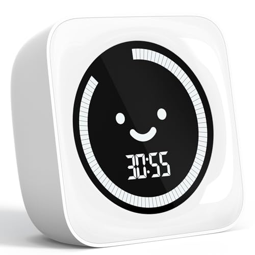 Visual Timer, Sonneten 99 Minute Digital Timer Kitchen Timer Desk Timer for Office Supplies Home Timer Productivity Timer Management Tool Countdown Count Up Timer, White - White - 1