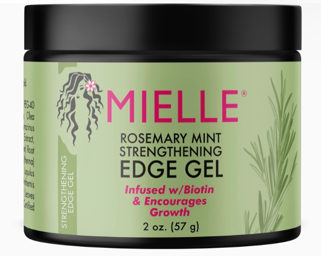 Mielle Organics Rosemary Mint Strengthening Edge Gel, Biotin & Essential Oil Hair Styling Treatment