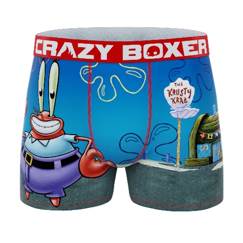 CRAZYBOXER Spongebob Krabs Men's Boxer Briefs | M / Blue
