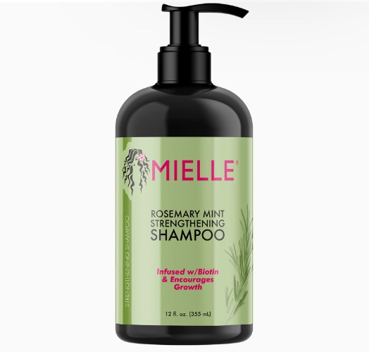 Mielle Organics Rosemary Mint Strengthening Shampoo Infused with Biotin, Cleanses and Helps Strengthen Weak and Brittle Hair
