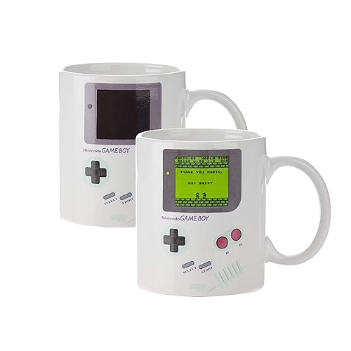 Gameboy Heat Changing Coffee Mug - Officially Licensed Gift for Gamers, Nerds, Nintendo Mario Fans, Men, and Retro 90s Game Enthusiasts, 290ml (10 fl oz) | Paladone - Game Boy