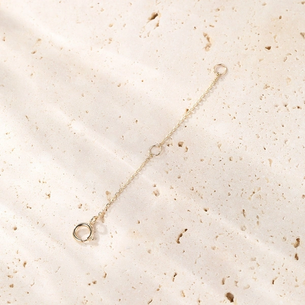 14k Gold Chain Extender | Necklace Extender Gold | 14K Solid Gold Chain Extender | Necklace Extension | 9K Gold Chain Extender