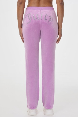 OG Big Bling Velour Track Pants | Violet Tulle / XL