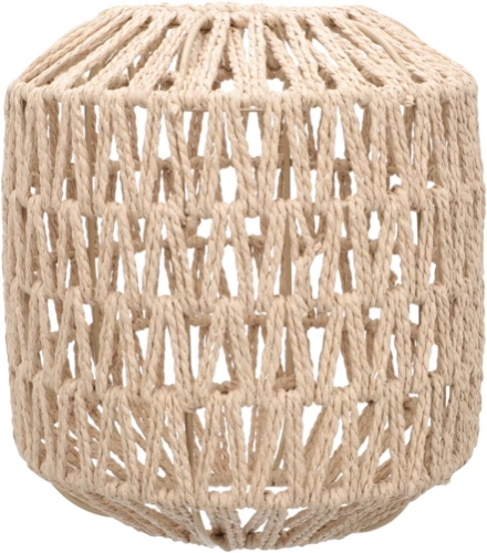Generic Woven Rattan Pendant Lamp Chandelier Cover Hemp Rope Rattan Pendant Lampshade Wicker Pendant Light Shade for Livingroom Home Restaurant Khaki D105KBISDK5711DWIT 20.5x19cm - 20.5x19cm