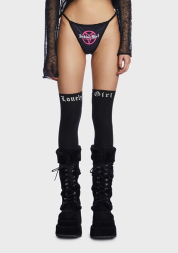 Satanic Slut Graphic Thong | Small