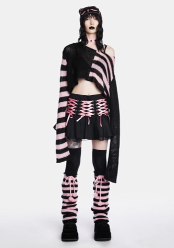 Sweet Bloodline Lace-Up Skirt | X-Small