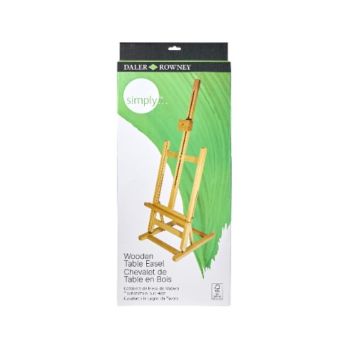 Daler-Rowney Simply Table Wood Easel, Collapsible & Store Flat, Indoor & Outdoor Use, Ideal for Entry-Level Artists & Hobbyists