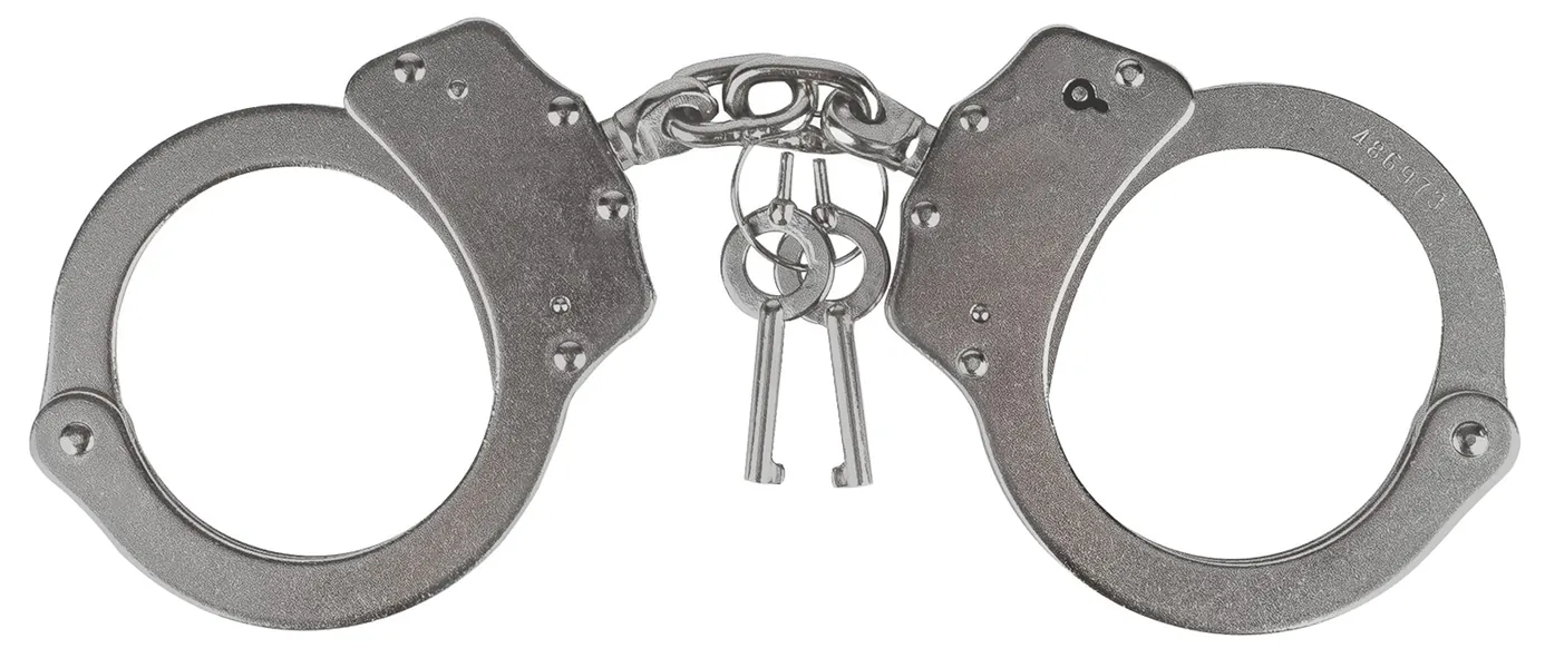 Viper TACTICAL Professional Heavy Duty Police Handcuffs Nickel Plated Steel with 2 Keys Individually Serial Numbered