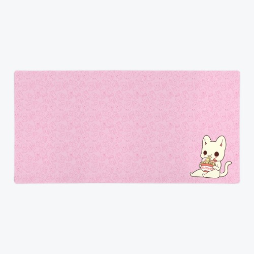 Udon Foodie Extended Mousepad | XXL Extended Mousepad / Pink