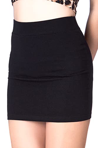Dani's Choice Must-Buy Basic Bodycon Pencil Short Mini Skirt - Small - Black