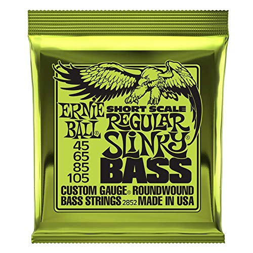 Ernie Ball Short Scale Regular Slinky Nickel Wound Bass Guitar Strings, 45-105 Gauge (P02852) - Short Scale Regular (45-105)