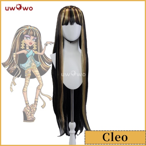 【Pre-sale】Uwowo Monster High G1 Cleo Cosplay Wig Black and Pink Long Hair | Default Title