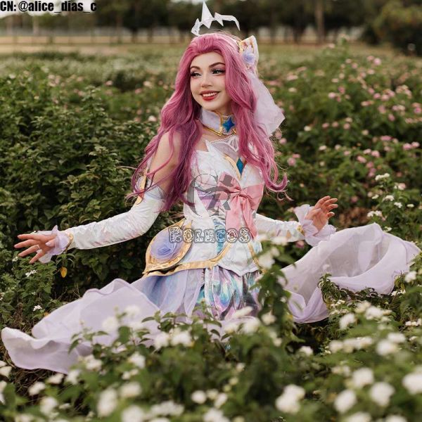 LOL Crystal Rose Seraphine Cosplay Costume Halloween Costume