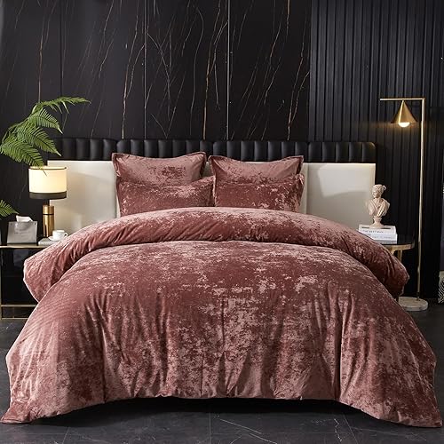 Ivellow Crushed Velvet Comforter