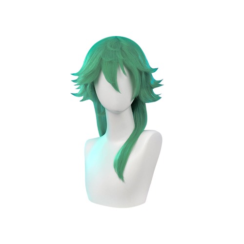 【Ready For Ship】DokiDoki Game Cosplay Wig / Glasses Long Straight Green Hair | Wig Only-Ready For Ship