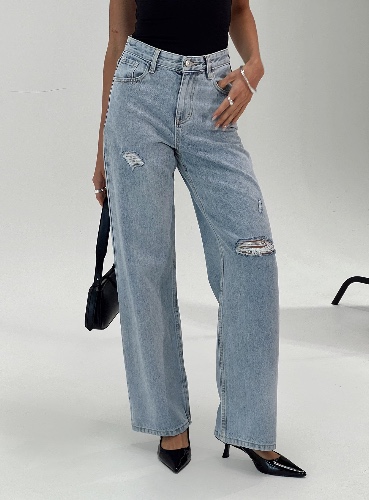 Beetle Ripped Jeans Light Wash | US 2 / LIGHT WASH