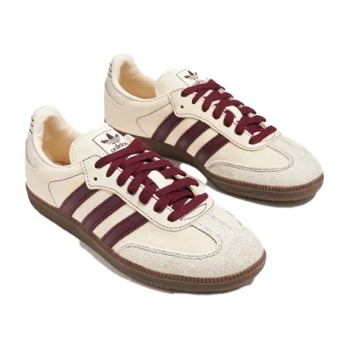 Adidas Samba Unisex Sneakers in White Maroon
