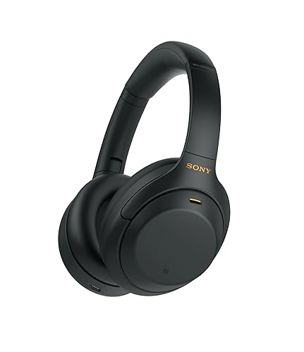 Sony WH-1000XM4 Wireless Premium Noise Canceling Overhead Headphones with Mic for Phone-Call and Alexa Voice Control, Black WH1000XM4 - Black - Headphones Only