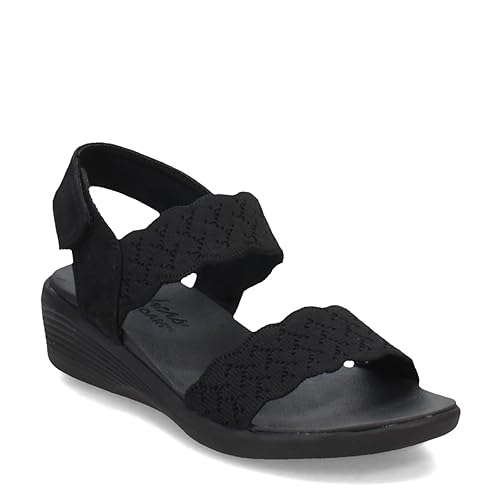 Skechers womens Arya - on the Rise Sandal - 9 - Black/Black
