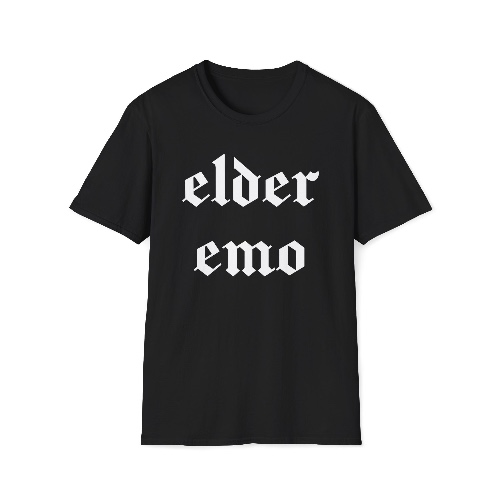 Elder Emo Softstyle T-Shirt, gothic, Halloween - XL / Black