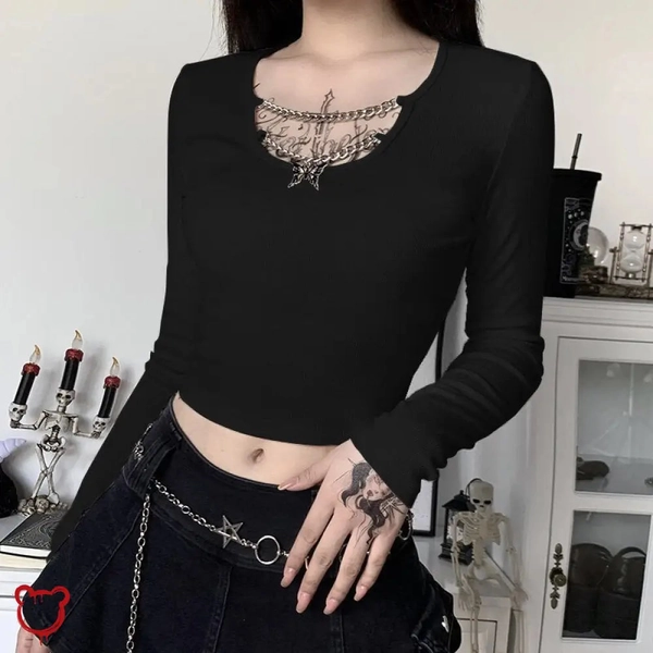 Butterfly Chain Long Sleeve Shirt
