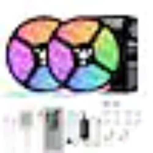 LED Strip Lights RGB 65.6ft 20m SMD 5050 LEDs Color Changing Waterproof with Remote Control for Home Kitchen TV Party Bedroom Bar Christmas Home Decor