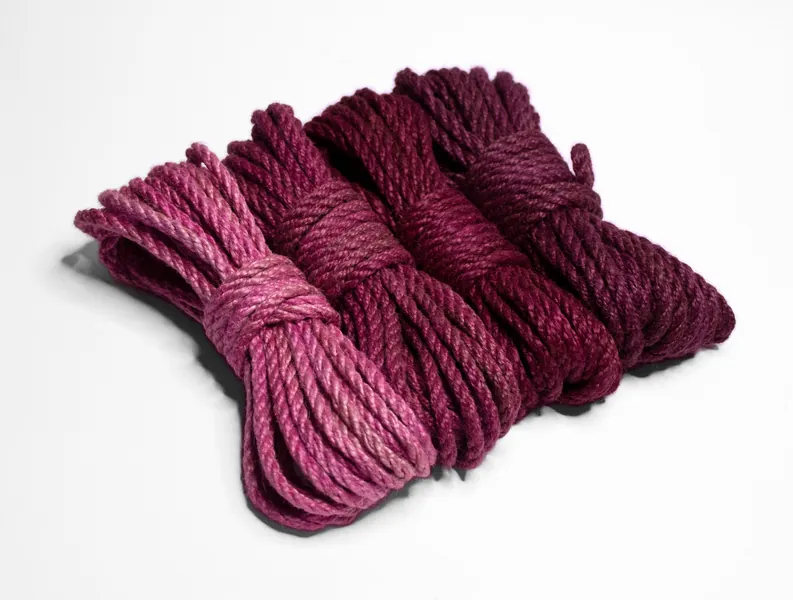 Wild garden rose Shibari Jute Rope 4 pcs 26 ft 8m x 6mm Beginners kit Bondage play, shibari rope, 100% nature jute BDSM bondage kinbaku rope