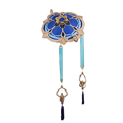 Genshin Impact Cosplay Costume Upgraded Version with Improved Fabric, Accessories, and Fit - Scaramouche's Blue Kasa - One Size