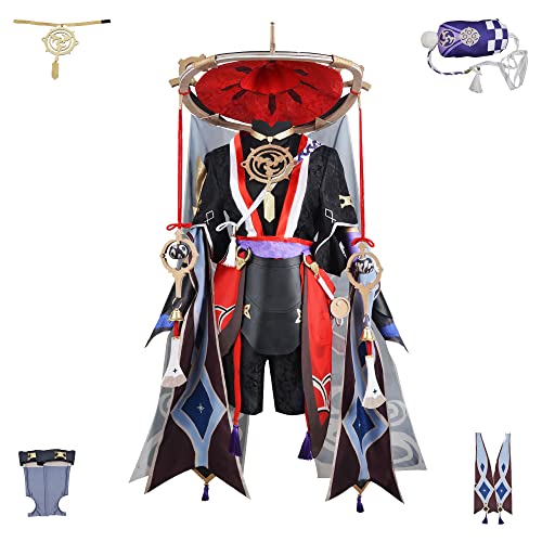 Genshin Impact Cosplay Costume Upgraded Version with Improved Fabric, Accessories, and Fit - Scaramouche Balladeer - Medium