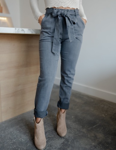 Jennifer Denim Pant by Sozy - Charcoal / L