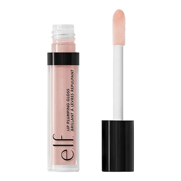 e.l.f. Lip Plumping Gloss, Hydrating, Nourishing, Invigorating, High-Shine, Plumps, Volumizes, Cools, Soothes, Shimmer, Pink Cosmo 8 Ounce 0.09 Fl Oz - Pink Cosmo - 0.09 Fl Oz (Pack of 1)