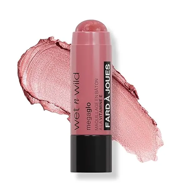 wet n wild Mega Glo Makeup Stick, Buildable Color, Versatile Use, Cruelty-Free & Vegan - Dusty Pink - Dusty Pink