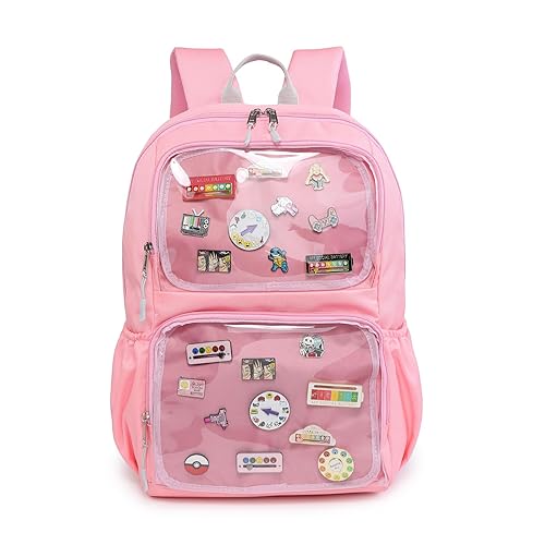 CHERRY SAUCE Ita Bag Rucksack mit Einstecknadel, niedlicher Rucksack, für Schule, Anime, Cosplay, Mädchen, Damen - 28, Rosa