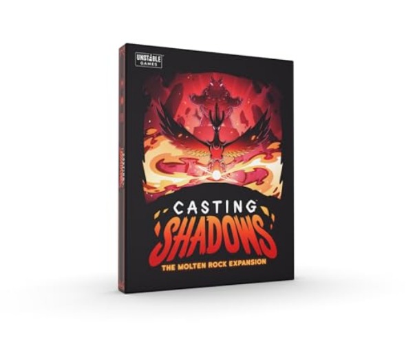 Unstable Games - Casting Shadows: Molten Rock Expansion - Designed to be added to your Casting Shadows Base Game - 2-6 Players - Ages 12+ - Molten Rock Expansion Pack