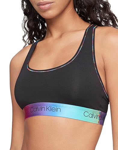 Calvin Klein Women's Pride Modern Cotton Bralette - Medium - Black