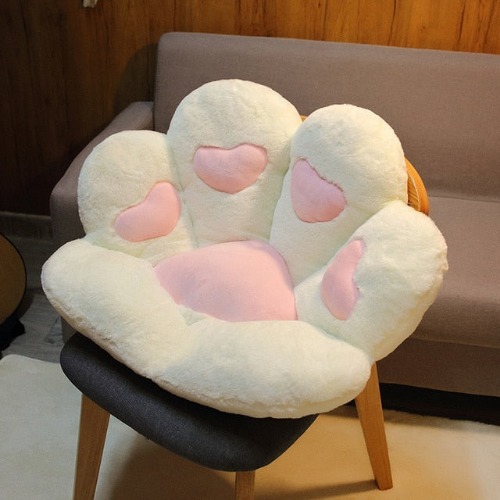 1pc/ 2 Sizes Soft Cozy Paw Pillow Cushion for Chair - heart white / 80cm