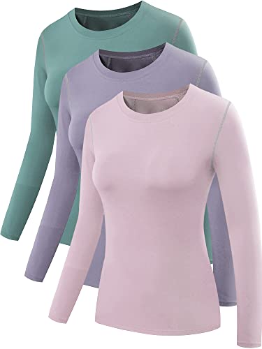 NELEUS  3 Pack Athletic Compression Long Sleeve Shirts