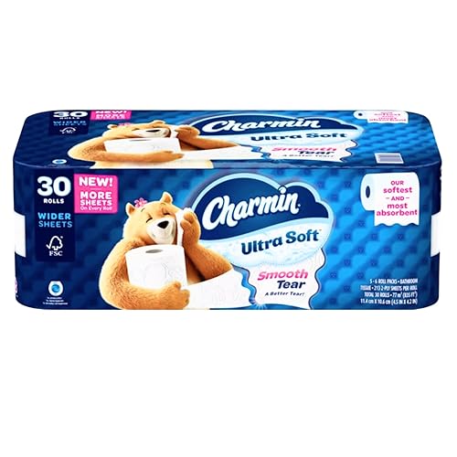 Charmin Ultra Soft Bathroom Tissue Ultra Soft 30 Jumbo Rolls. Our Softest and Most absorbent Jumbo Rolls 2-Ply 30 Rolls